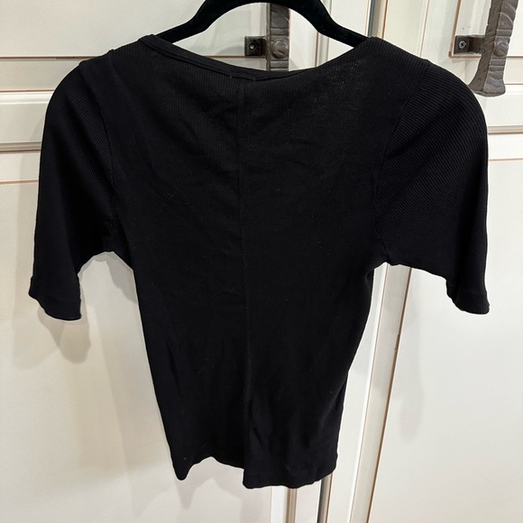 RE/DONE Black Scoop-Neck Cotton Top Made in USA (12) - Picture 5 of 7
